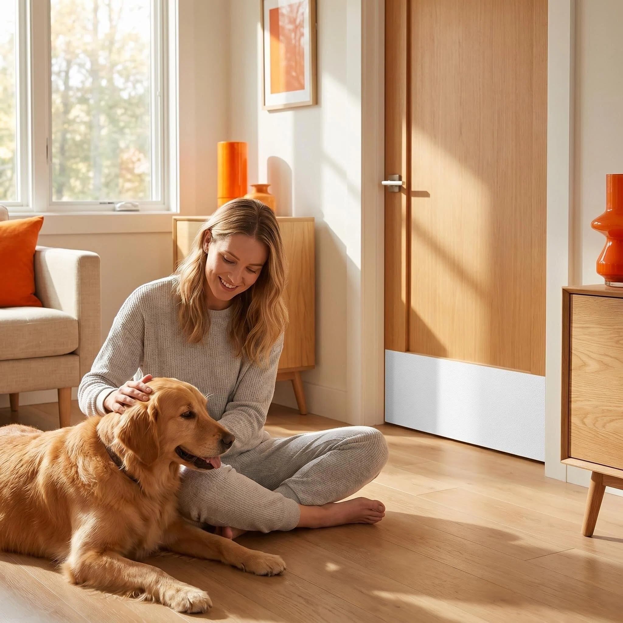 Kimwak dans entrée aménagée protège mobilier et favorise bon comportement