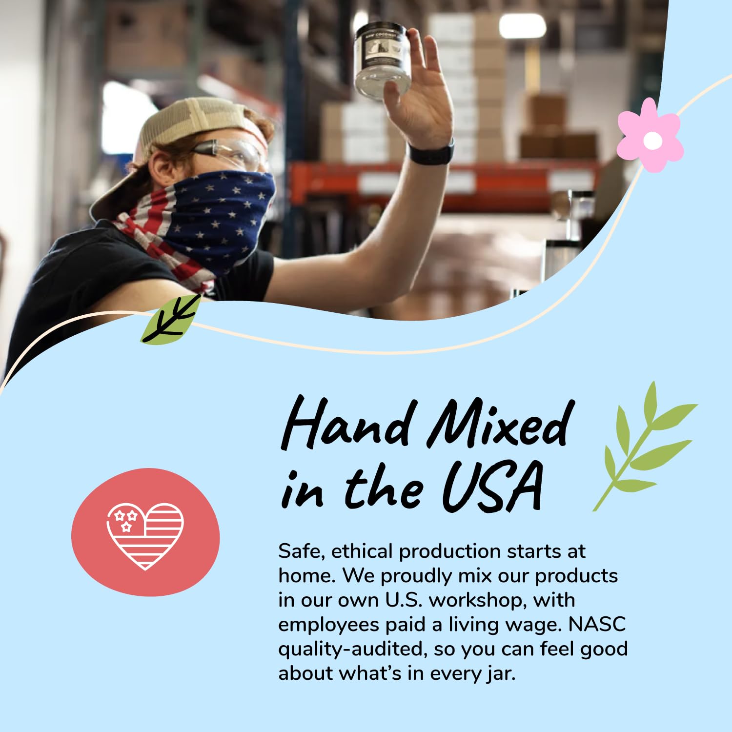 kin+kind mélange à la main aux USA garantissant contrôle et soin