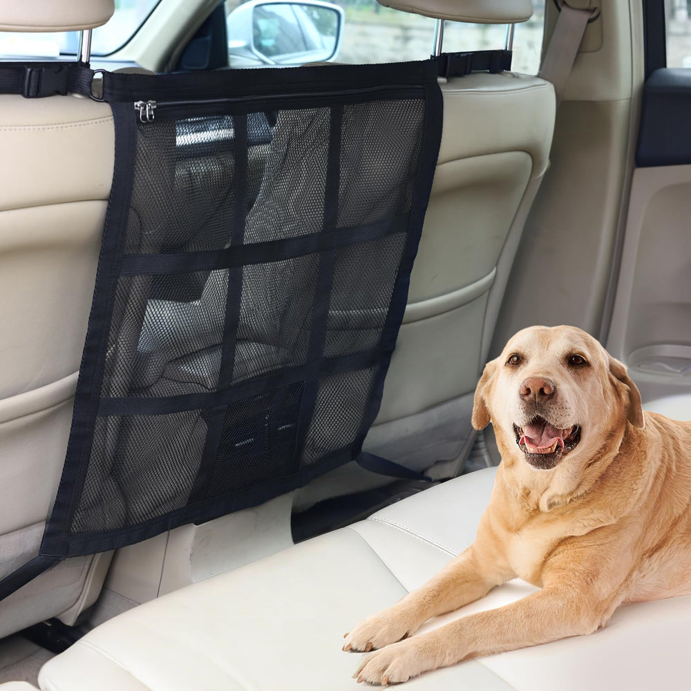 KINETOVOLTA barrière face véhicule gardant chien arrière en sécurité