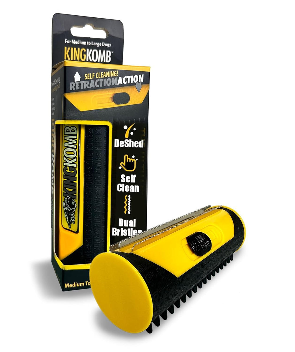 King Kanine packaging ouvert montrant brosse et accessoire inclus