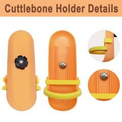 KINGMO cuttlebone fixé dans son support plastique facile à installer