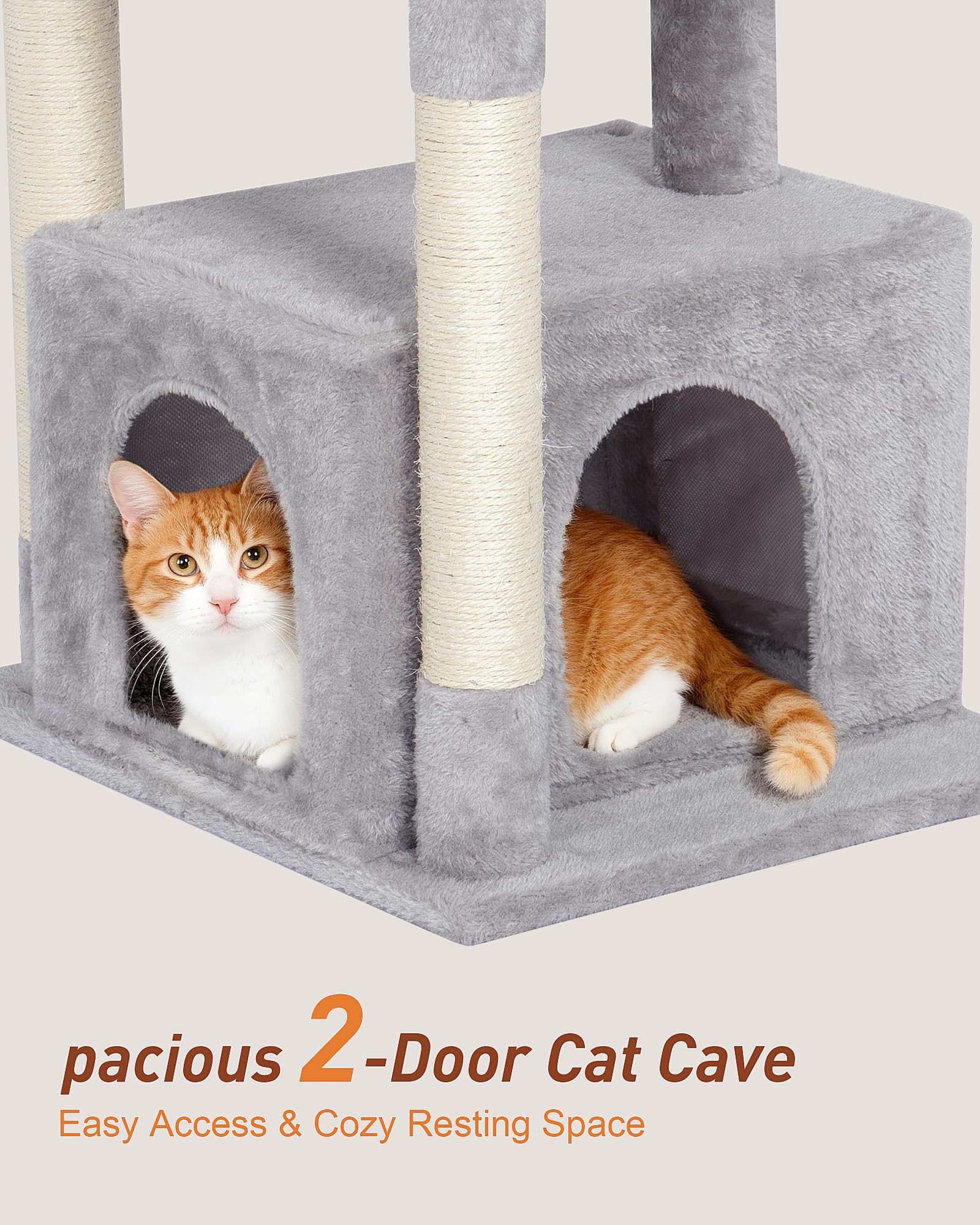 KinoTail cachette à deux entrées sécurisante pour chat timide