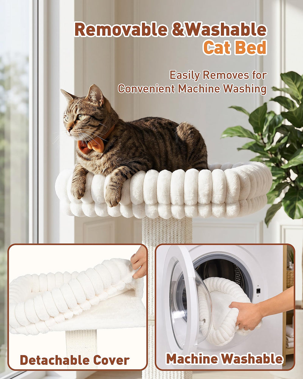 KinoTail coussin amovible lavable en machine, entretien facile