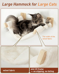 KinoTail hamac gros plan en tissu pelucheux, confort pour grand chat