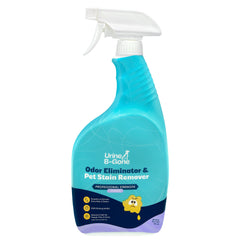 Kinzua Urine B-Gone flacon 32 oz montrant emballage et dosage pratique