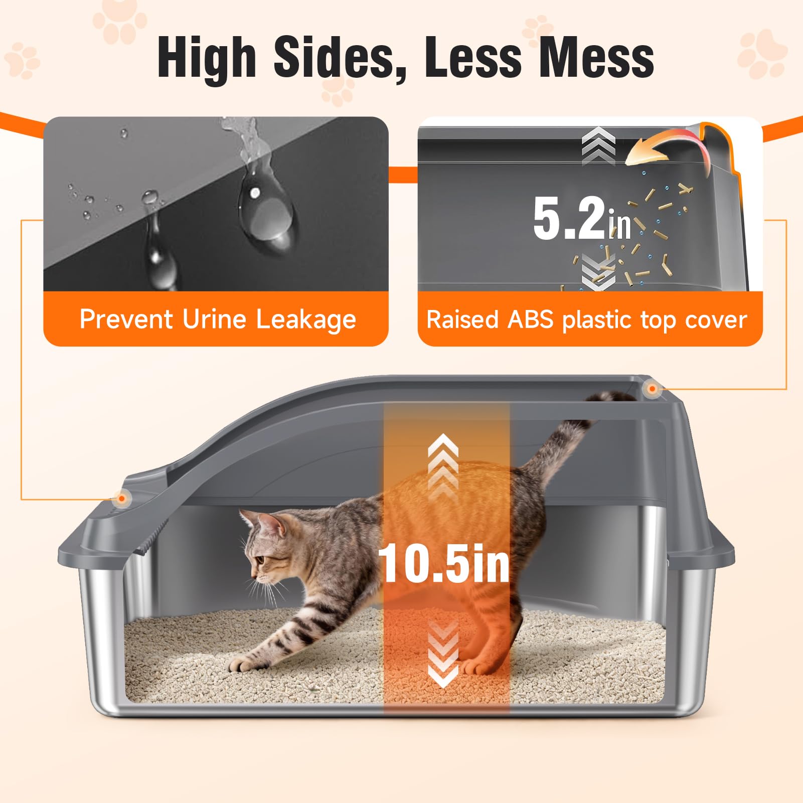KISENG bac en usage par un chat montrant confort et amplitude