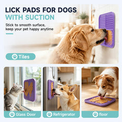 KISENGT tapis fixé en douche pour distraire chien pendant le bain