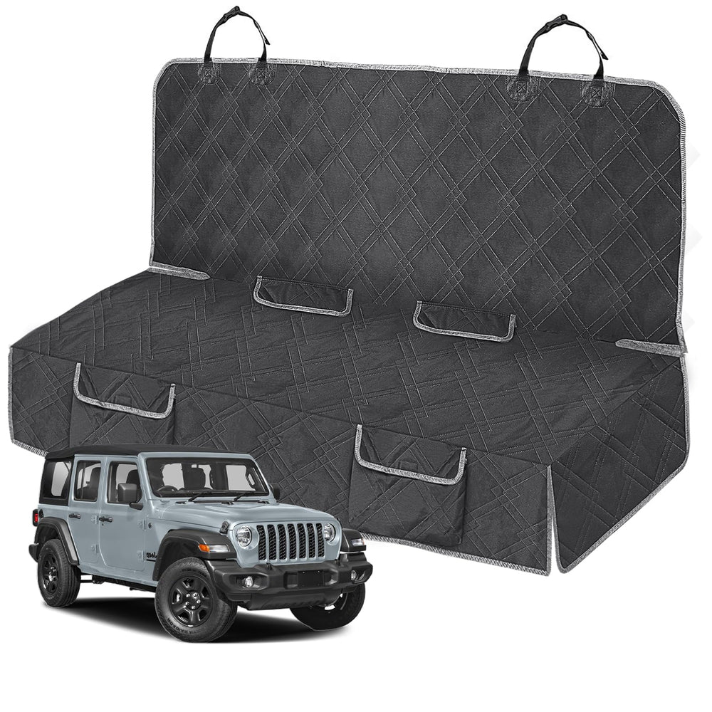 Kistrba housse face avant installée sur banquette Wrangler protège efficacement
