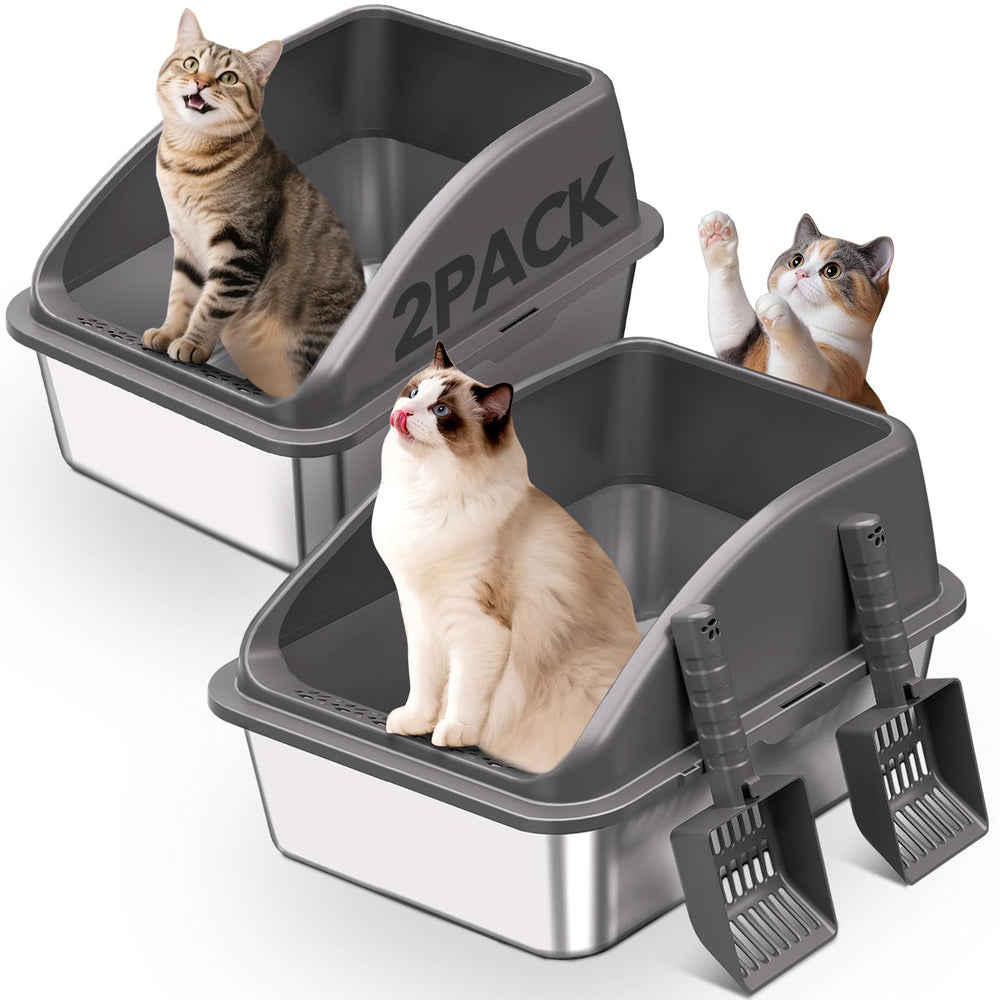 KITCATY vue de face du lot de deux bacs, durable et hygiénique