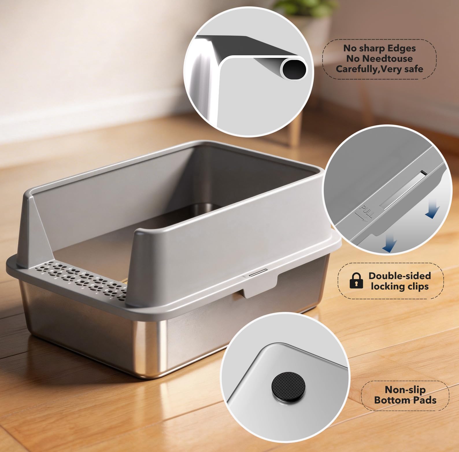 KITCATY comparaison taille main illustre espace XL et confort pour chat