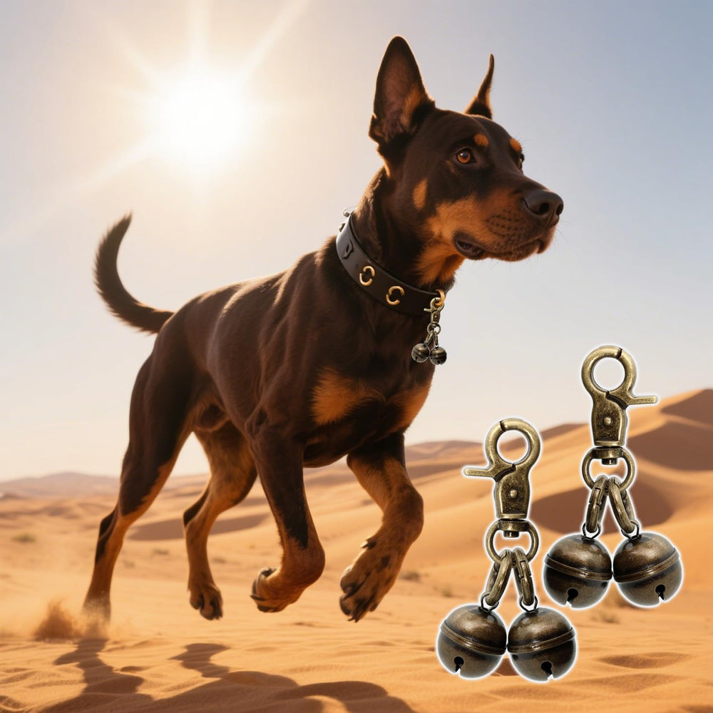 KITTAIL duo de clochettes sur fond bois, pack pratique pour plusieurs animaux
