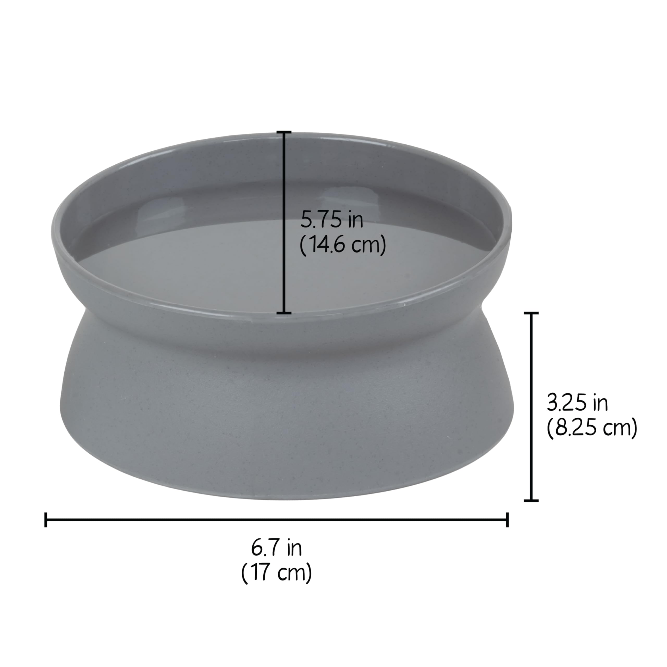 Kitty City bol posé à côté d'un objet pour échelle, montre dimensions pratiques