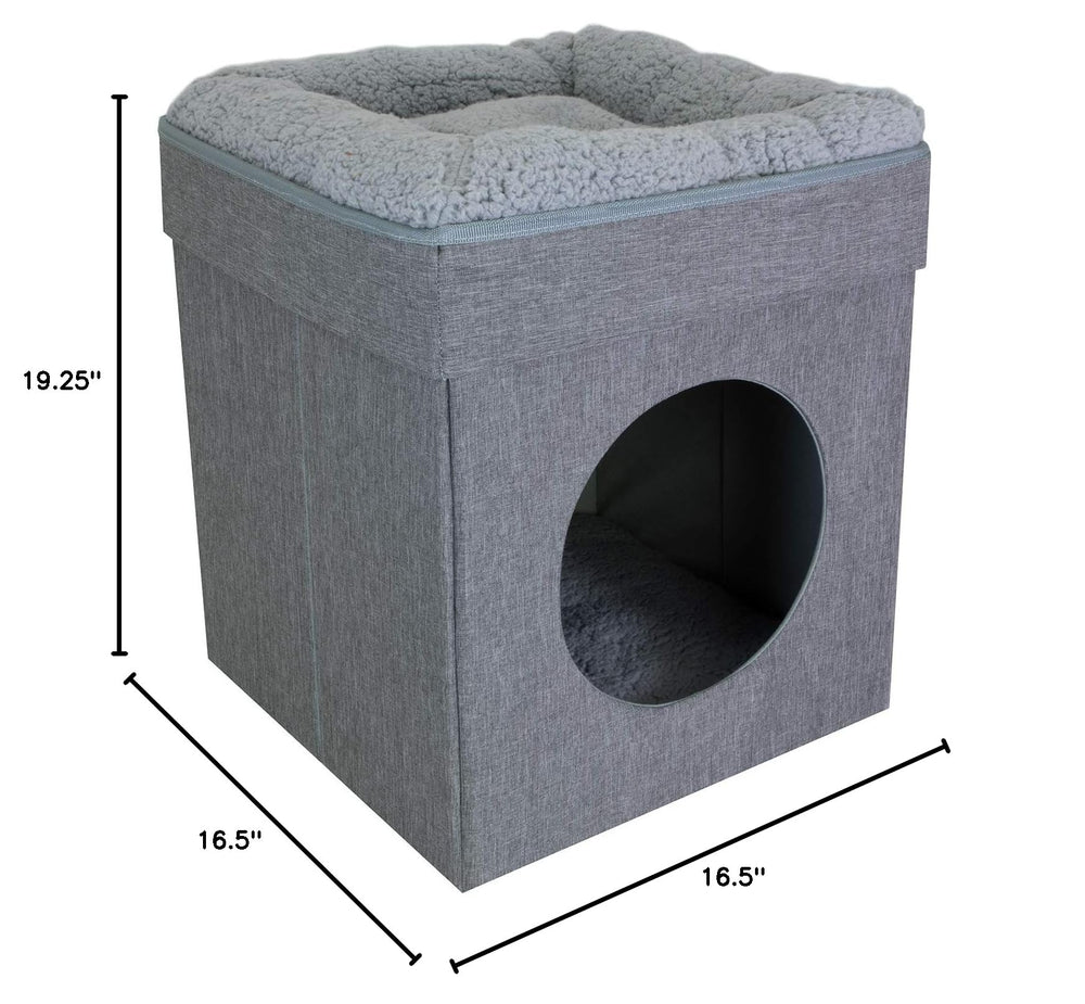 Kitty City cube à côté d'une règle pour visualiser dimensions et échelle