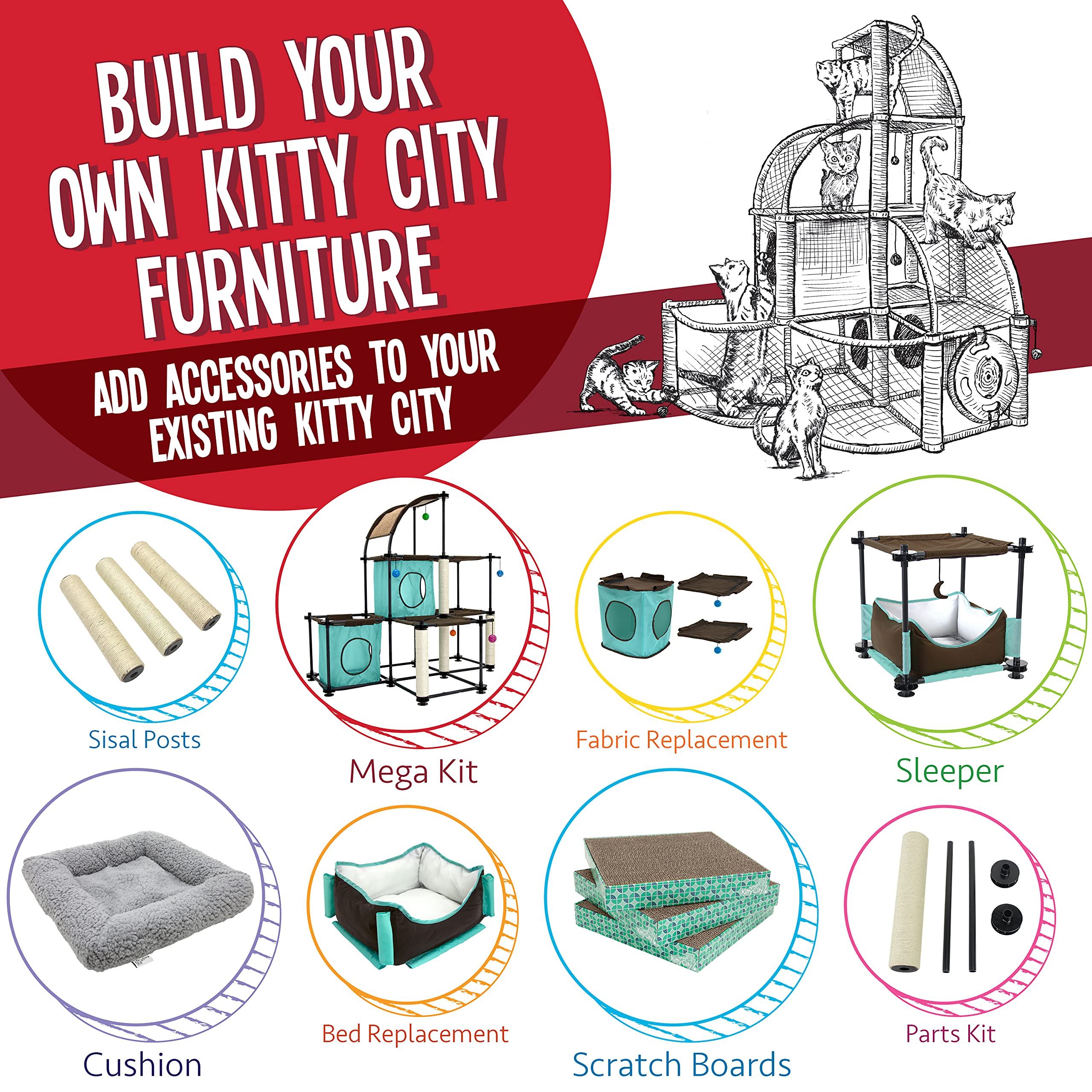 Kitty City coussin dans salon moderne, intégration décorative et cosy