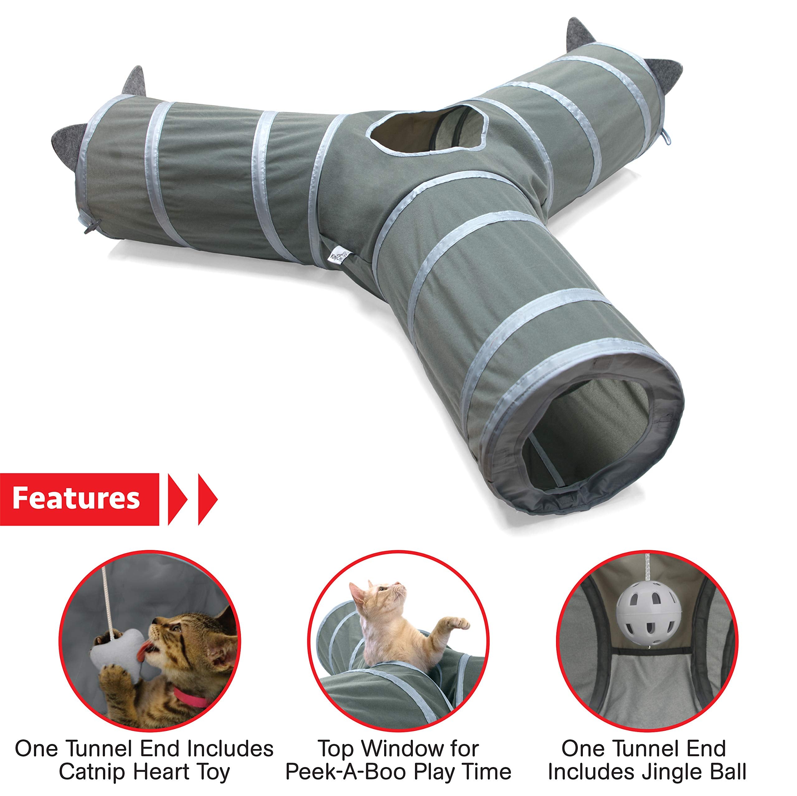 Tunnel Kitty City plié pour rangement compact et gain de place