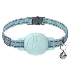 Kitty Kompass collier bleu face avant montrant maintien sécuritaire