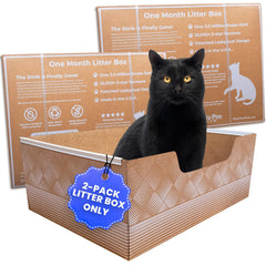 Kitty Poo Club packaging avant montrant l'ensemble pratique et bénéfices de simplicité