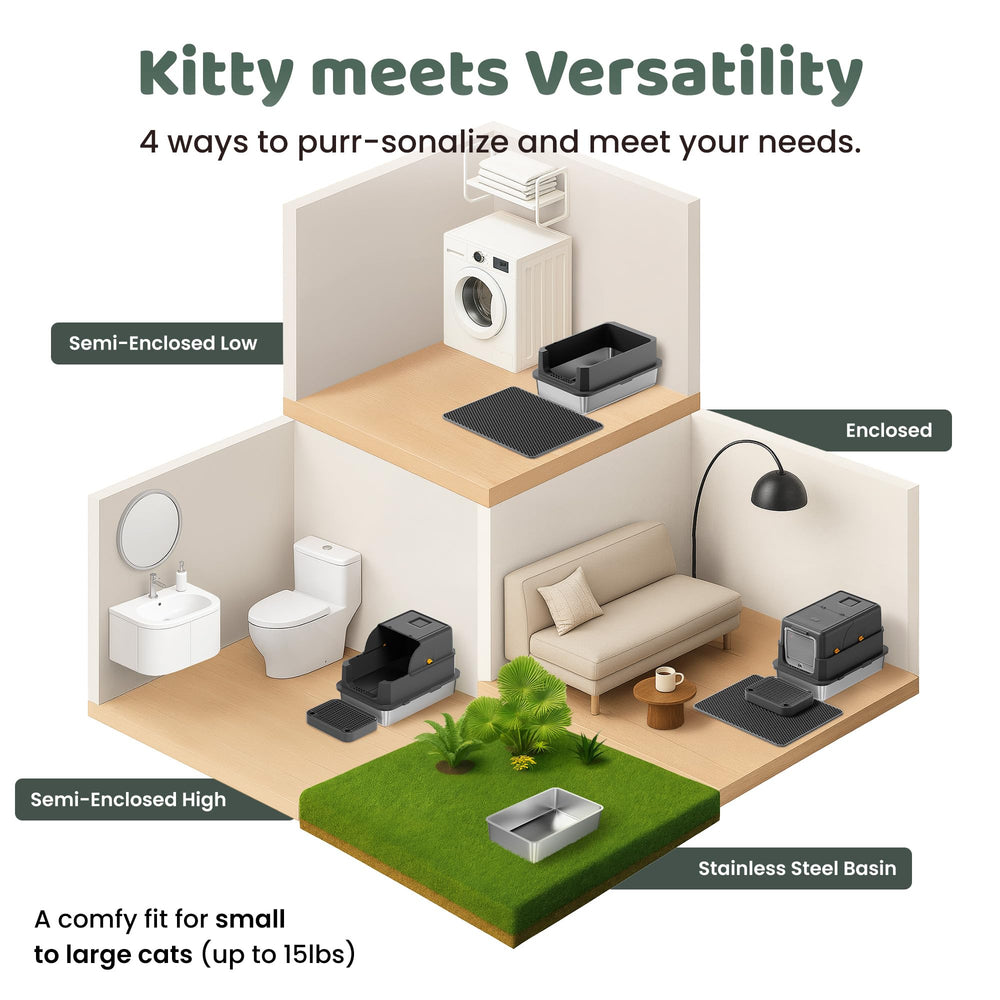 KittyLetto finition noire résistante aux taches et esthétique moderne