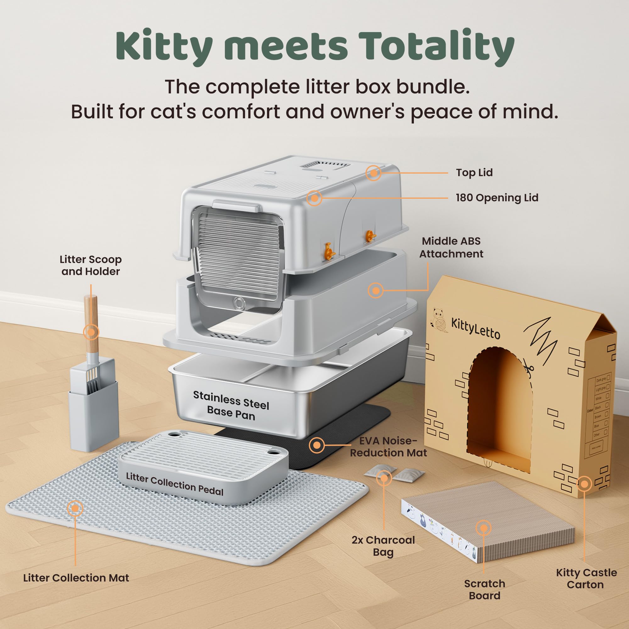 kittyletto mise en situation salon discret et adapté aux espaces de vie