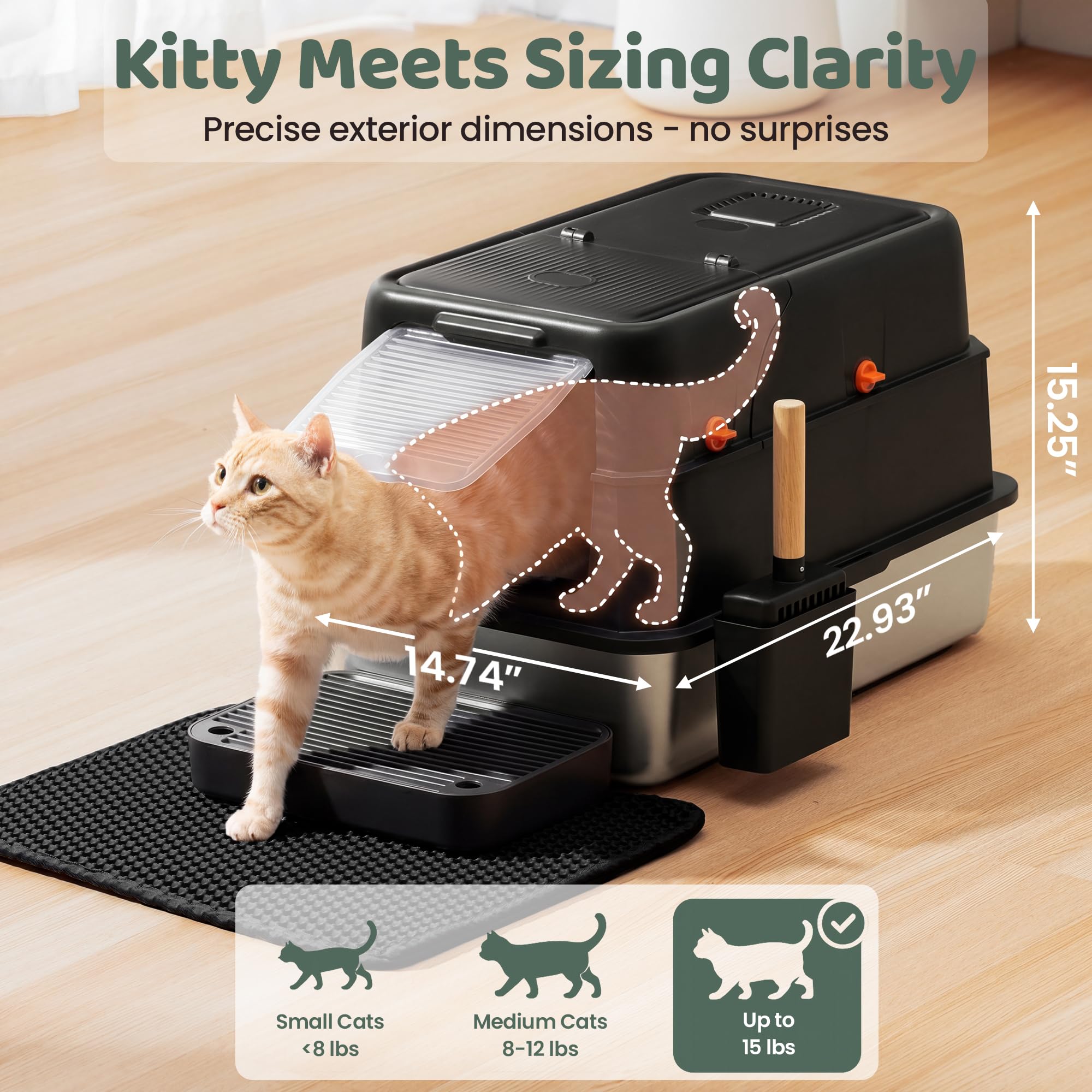 KittyLetto tapis EVA collecteur réduisant grains et protégeant le sol