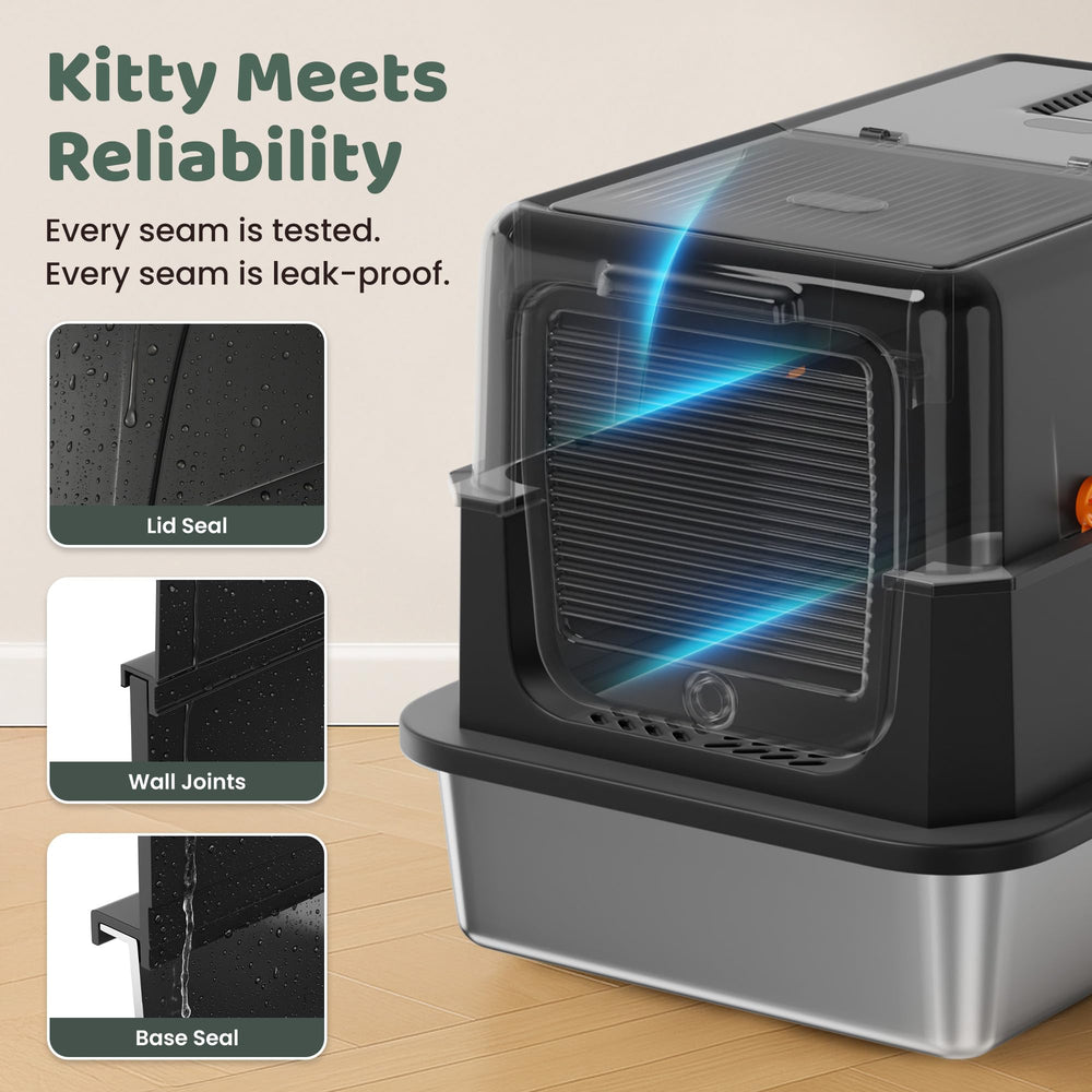 KittyLetto cuve intérieure en acier inoxydable pour hygiène et durabilité