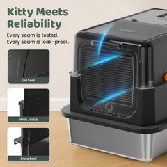 KittyLetto cuve intérieure en acier inoxydable pour hygiène et durabilité