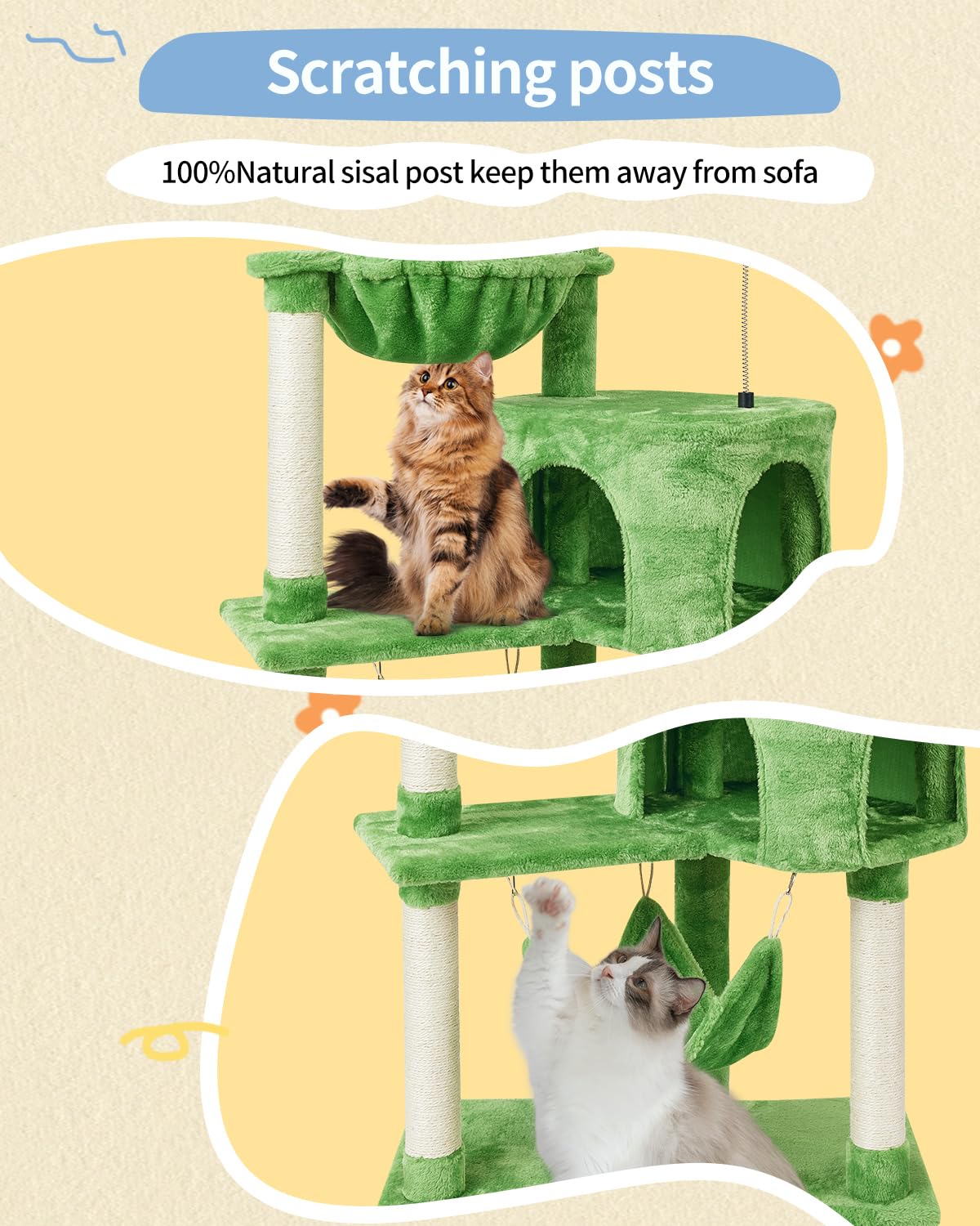KIYUMI hamac suspendu avec chat reposant, offre confort en hauteur et détente sécurisée