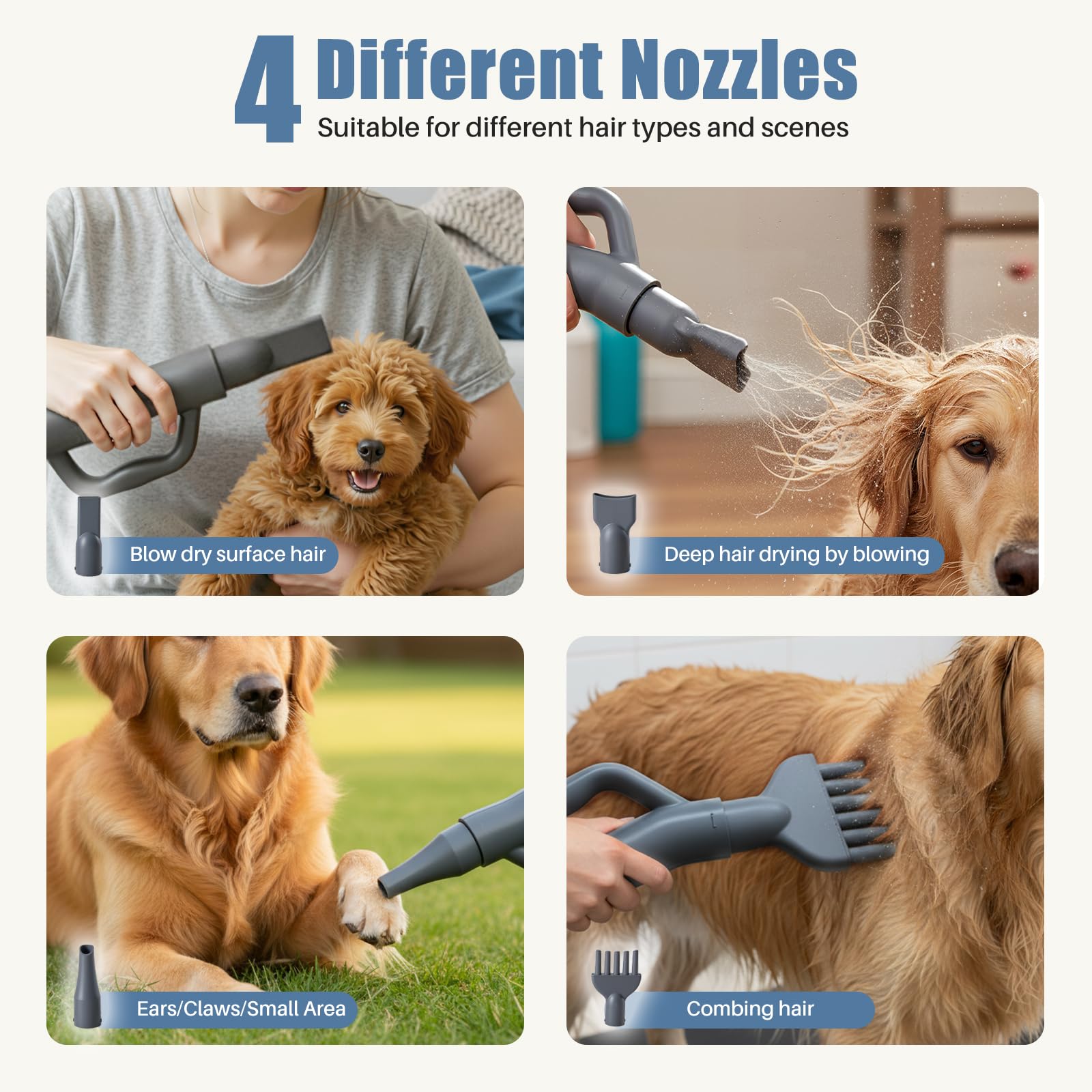 KMFurnila en action sur chien lors du toilettage, apaisant et efficace