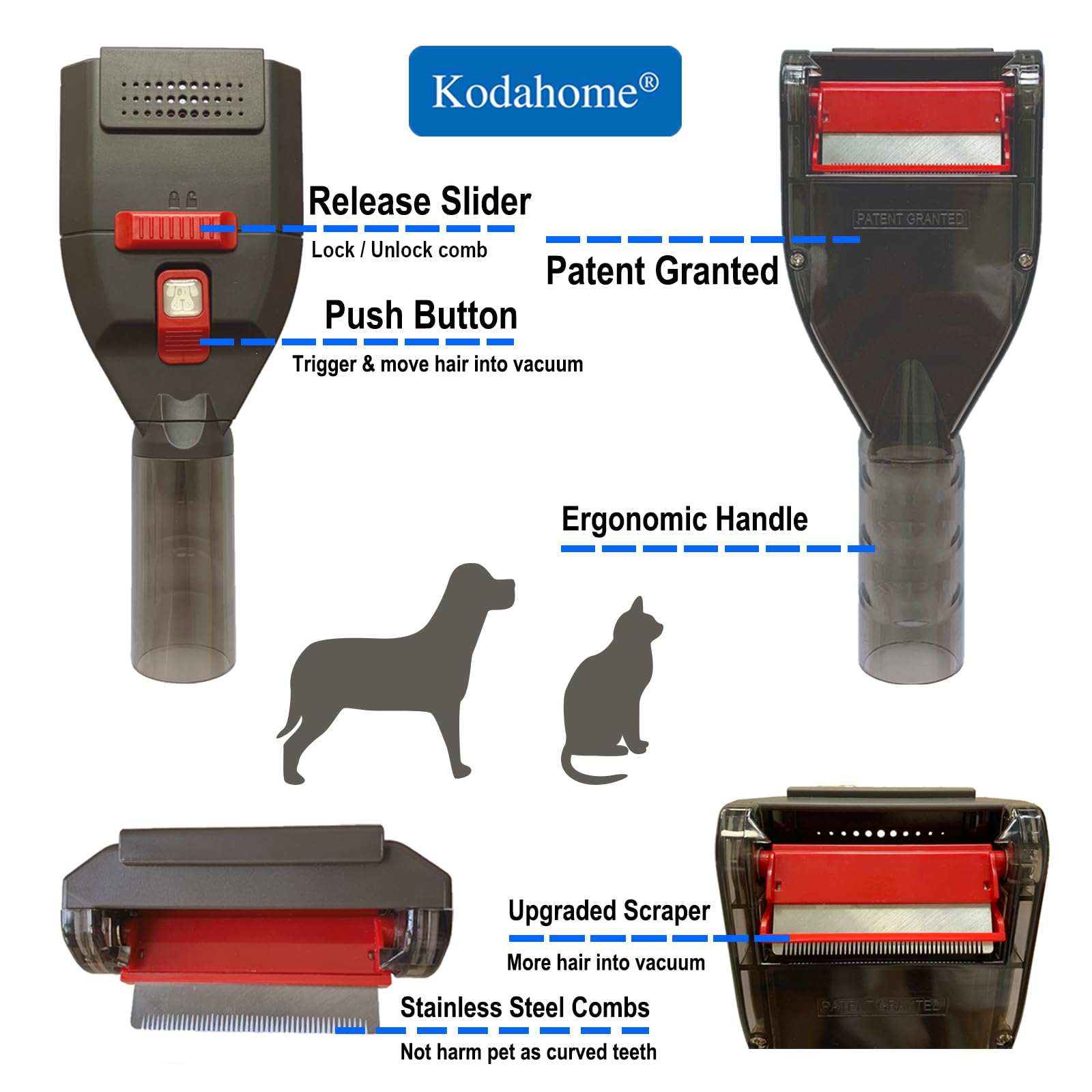 Kodahome à côté d'une règle pour comparaison de taille et confort maniable