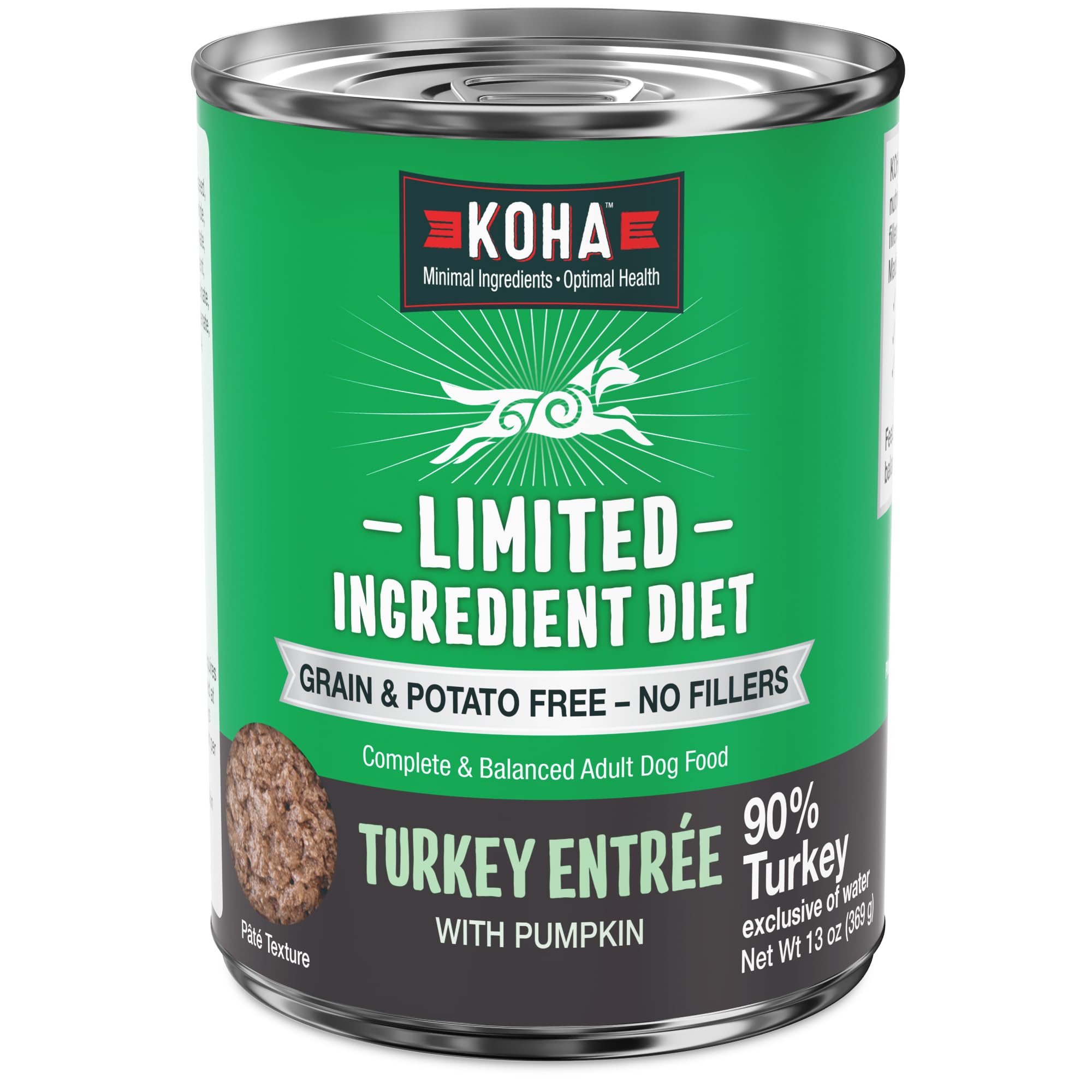 KOHA dindon face de la boîte montrant l'emballage appétissant et clair