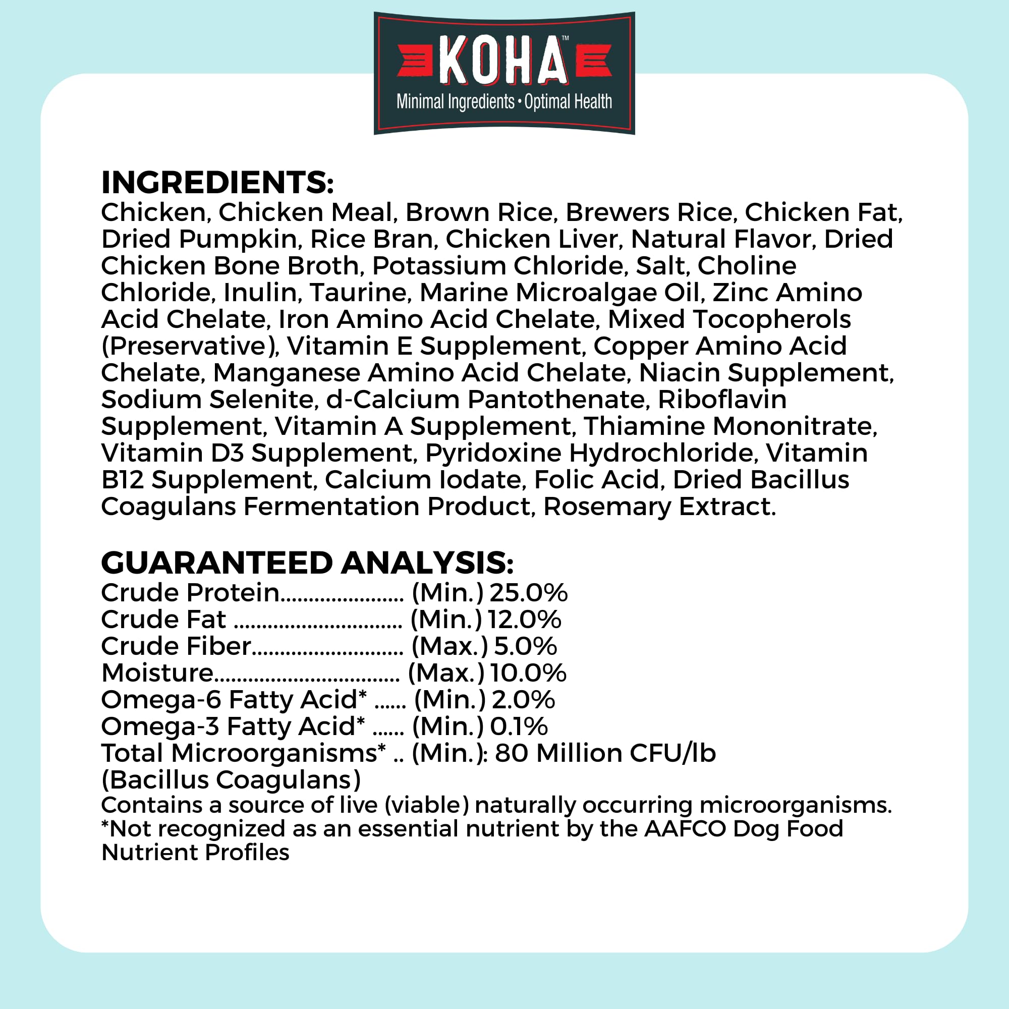 KOHA comparaison taille croquette avec main, texture facilement mâchable