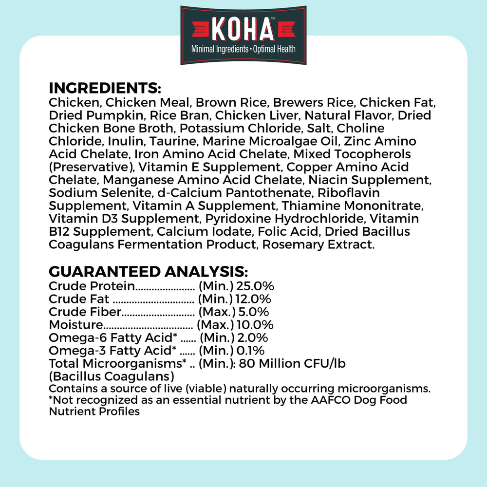 KOHA comparaison taille croquette avec main, texture facilement mâchable