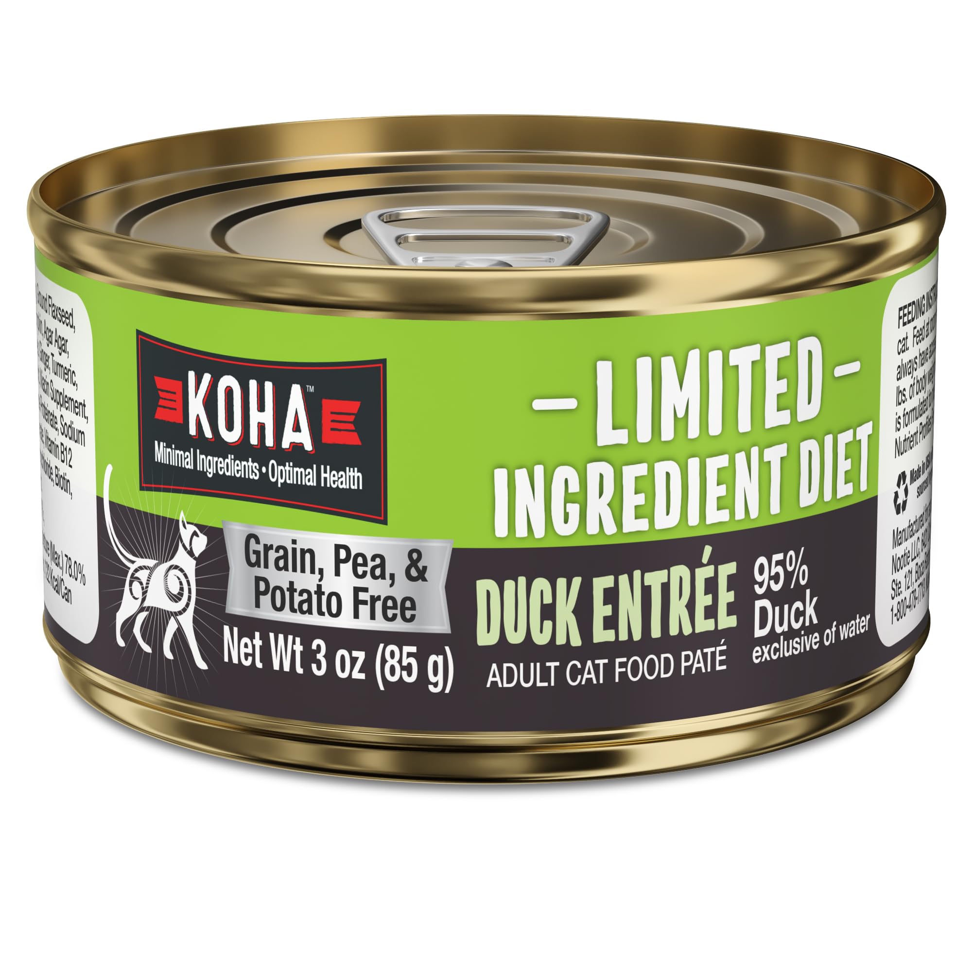 KOHA pâté canard vue avant de la boîte, appétit garanti