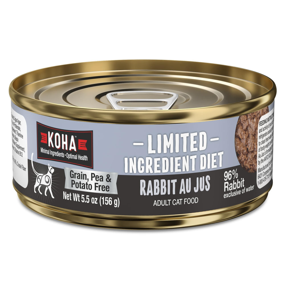 KOHA pâté lapin face avant montrant le produit et l'emballage, inspire confiance