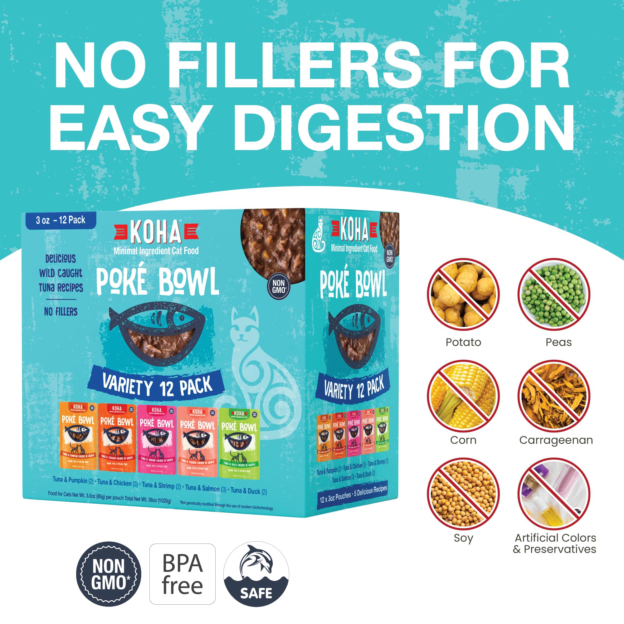 KOHA sachet tenu pour comparaison de taille montrant portion individuelle pratique
