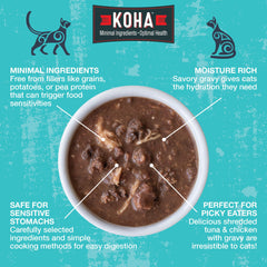 KOHA gros plan sur la texture en morceaux montrant sauce appétente et humidité