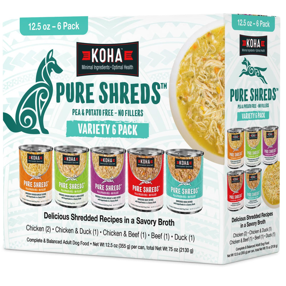 KOHA emballage avant du pack variété montrant les cinq saveurs et l'attrait