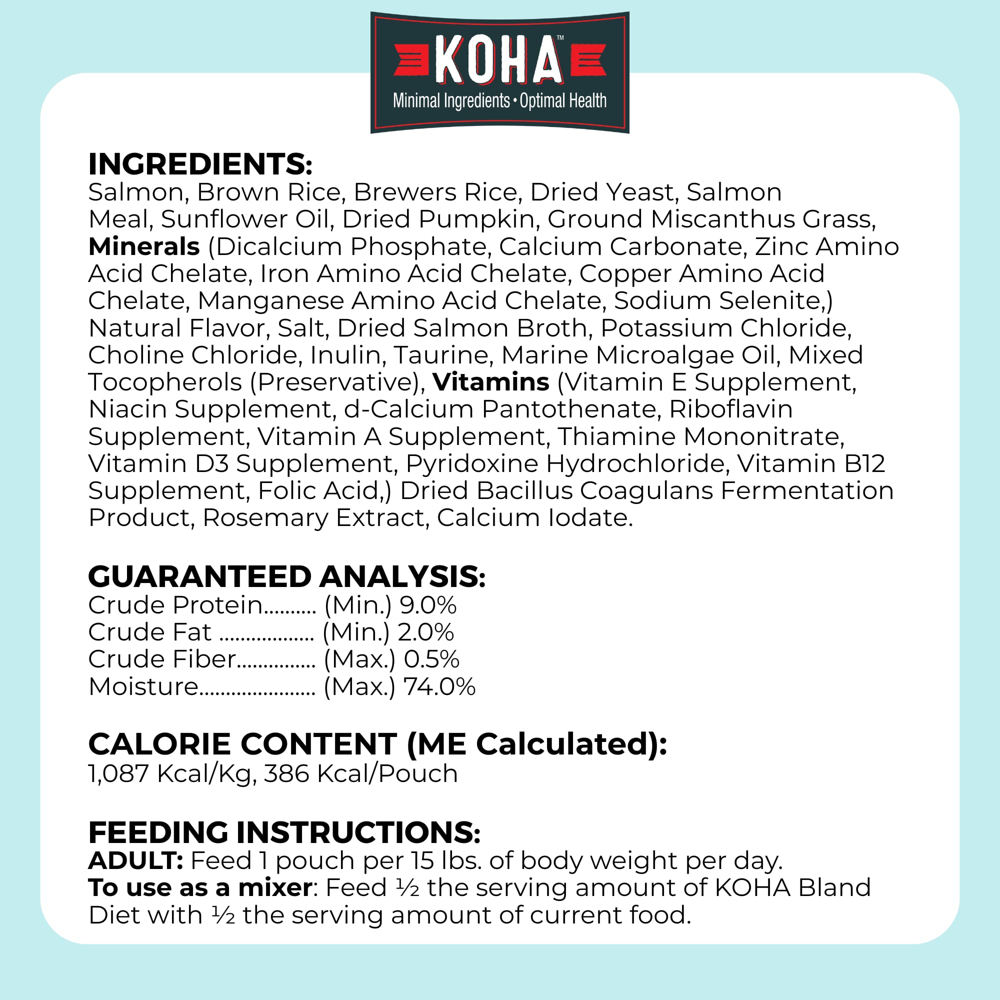 KOHA chien au pelage brillant montrant soutien peau et poil