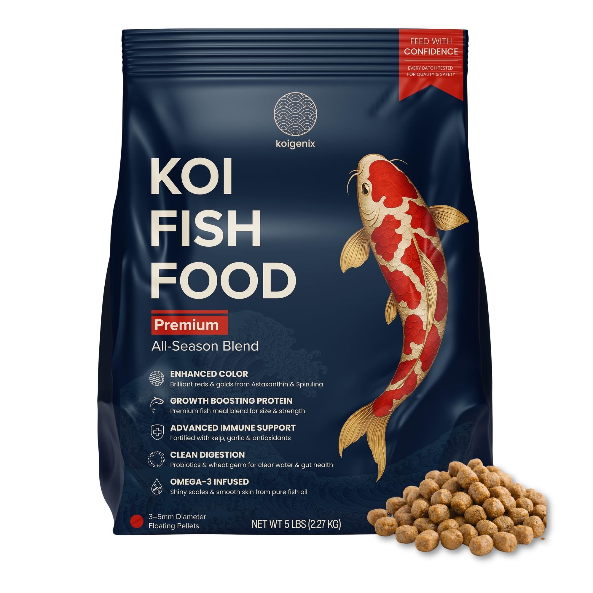 KOIGENIX emballage avant montrant le sac et bénéfice nutritionnel