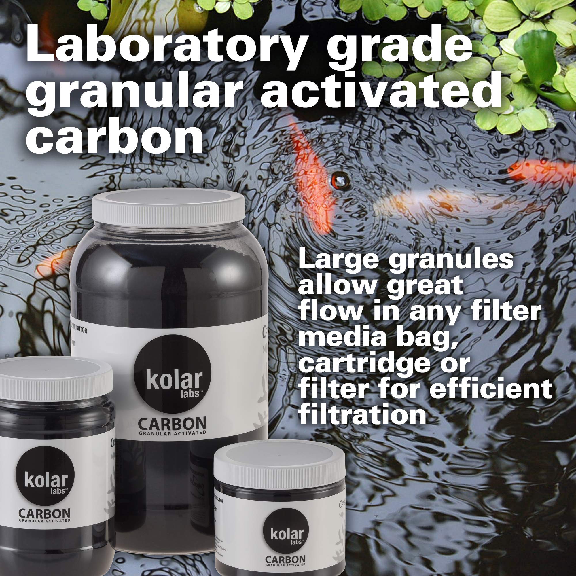 Kolar Labs sac de charbon dans une pochette filtrante, facilité d'installation