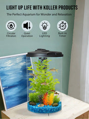 Koller Products éclairage LED allumé montrant sept couleurs ambiance modulable