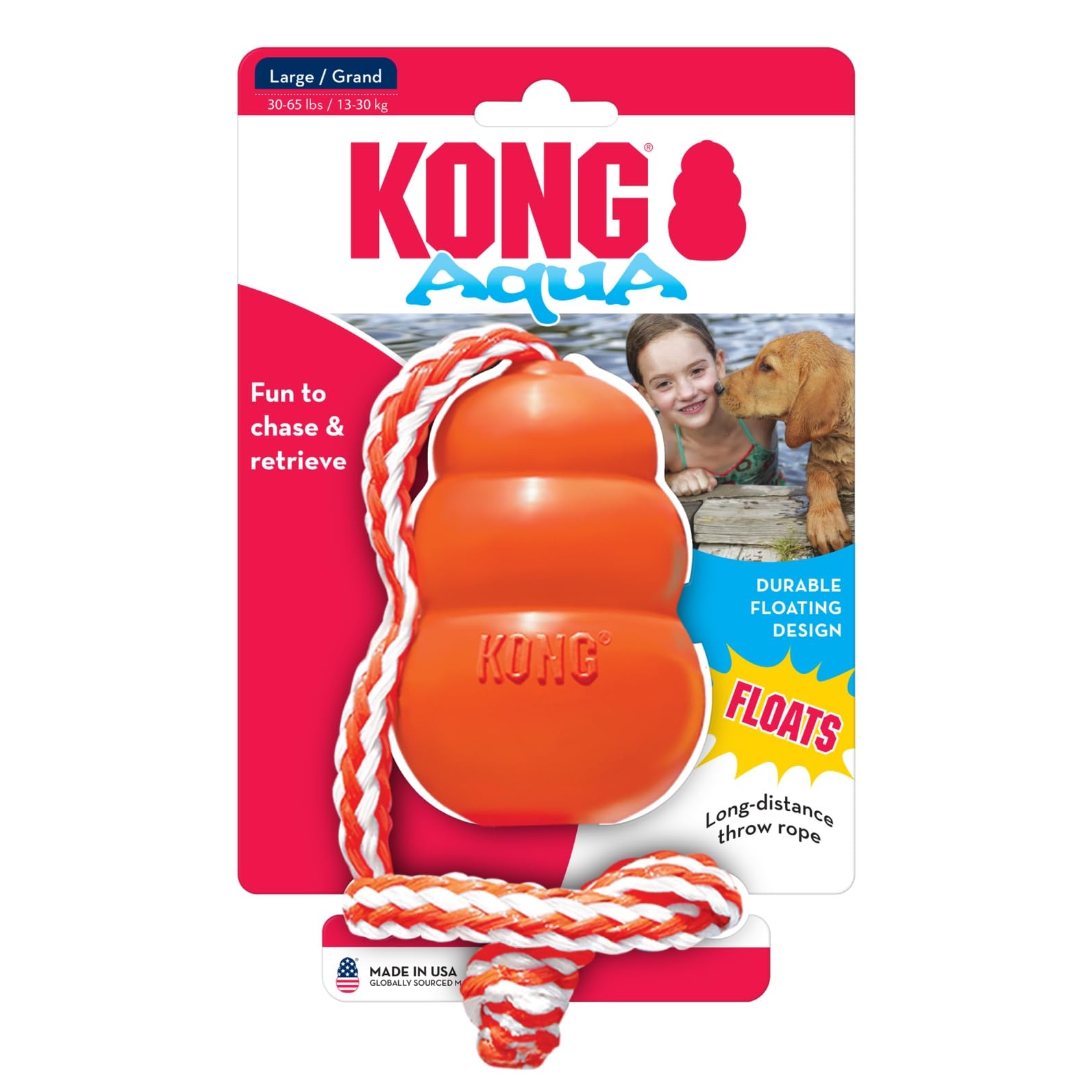 KONG Aqua utilisé dans jardin pour jeux et entraînement quotidien