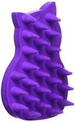 KONG brosse caoutchouc vue face montrant picots pour éliminer poils