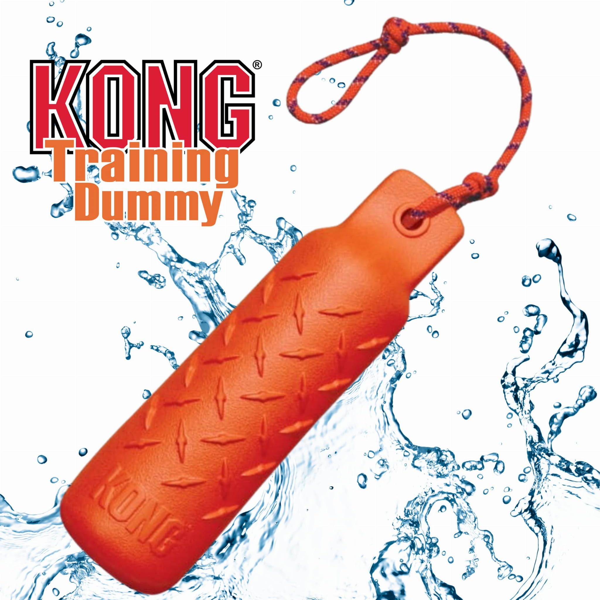 KONG bumper flottant en action sur l'eau utile pour rappel aquatique