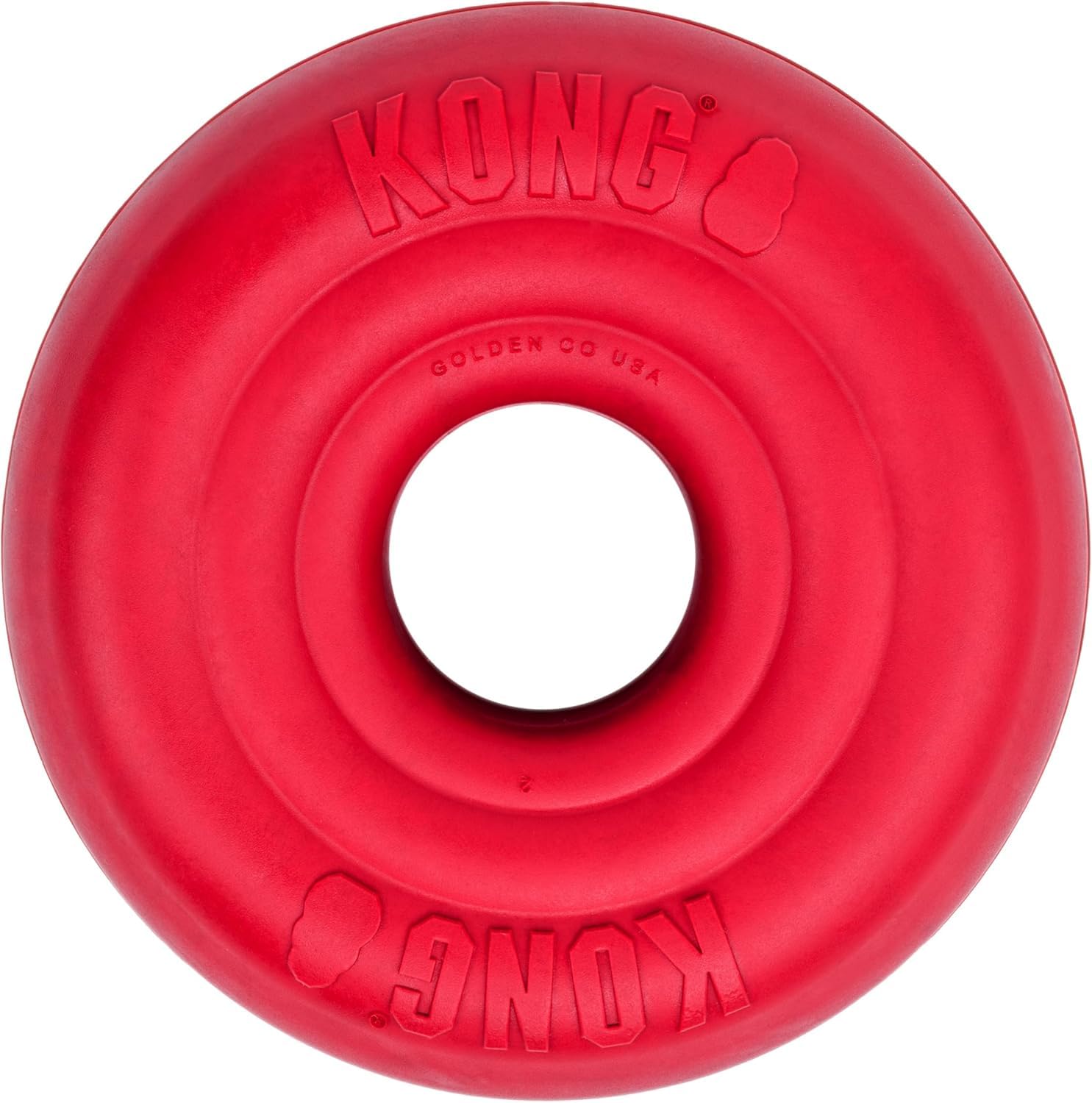 KONG vue profil du Donut montrant l'épaisseur et la souplesse du caoutchouc