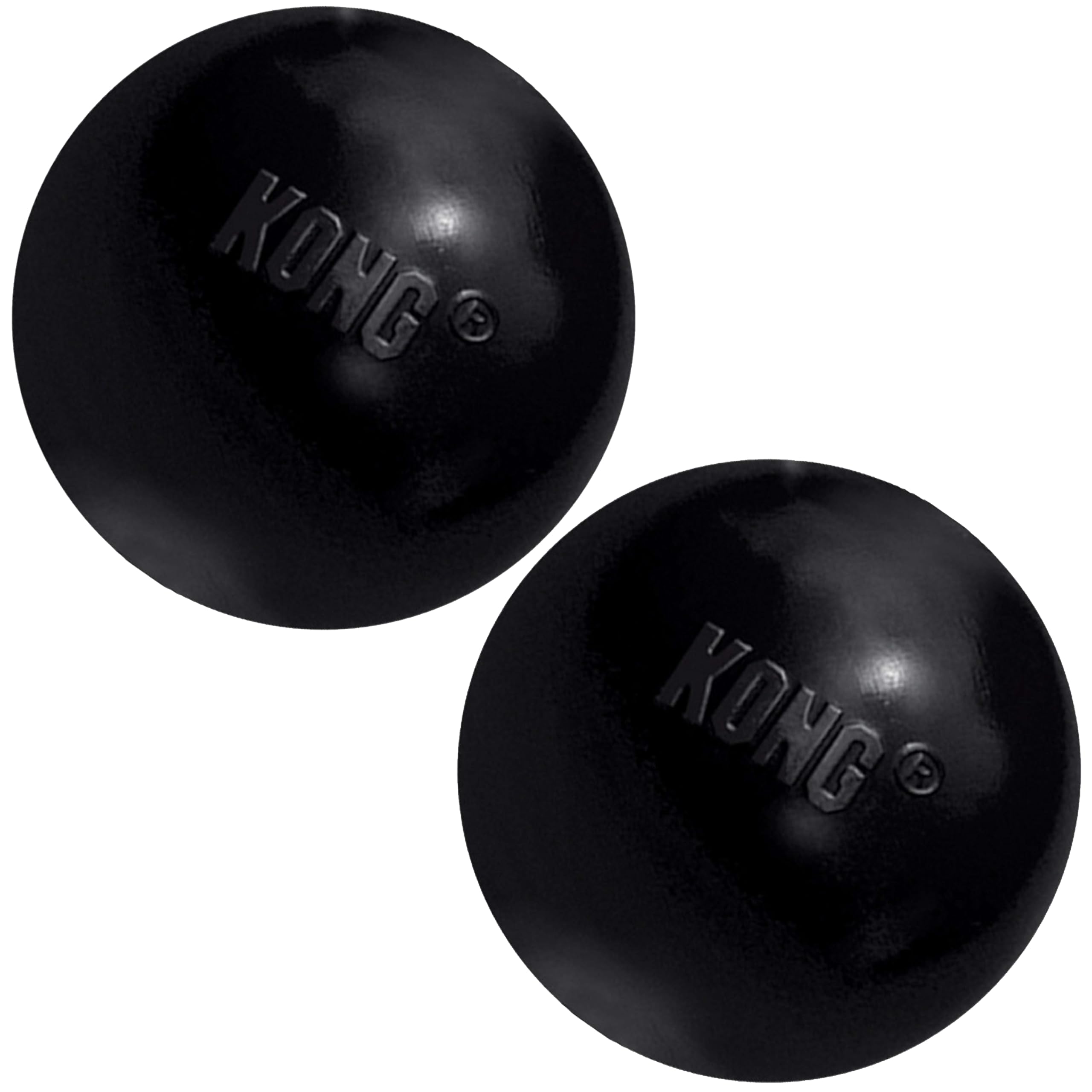 KONG ballon face avant montrant la forme et la fente, durable pour le fetch