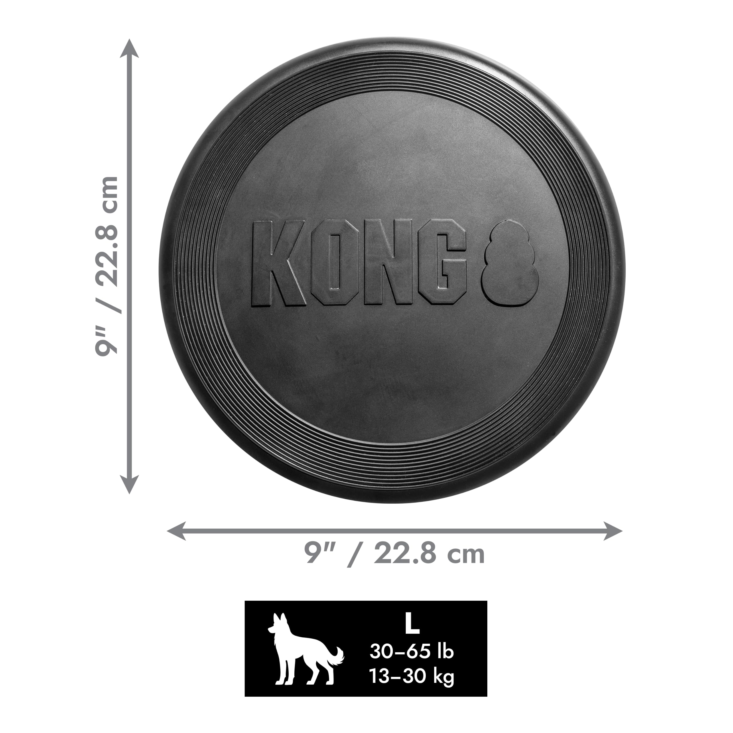KONG disque en vol illustrant trajectoire stable et distance de lancer