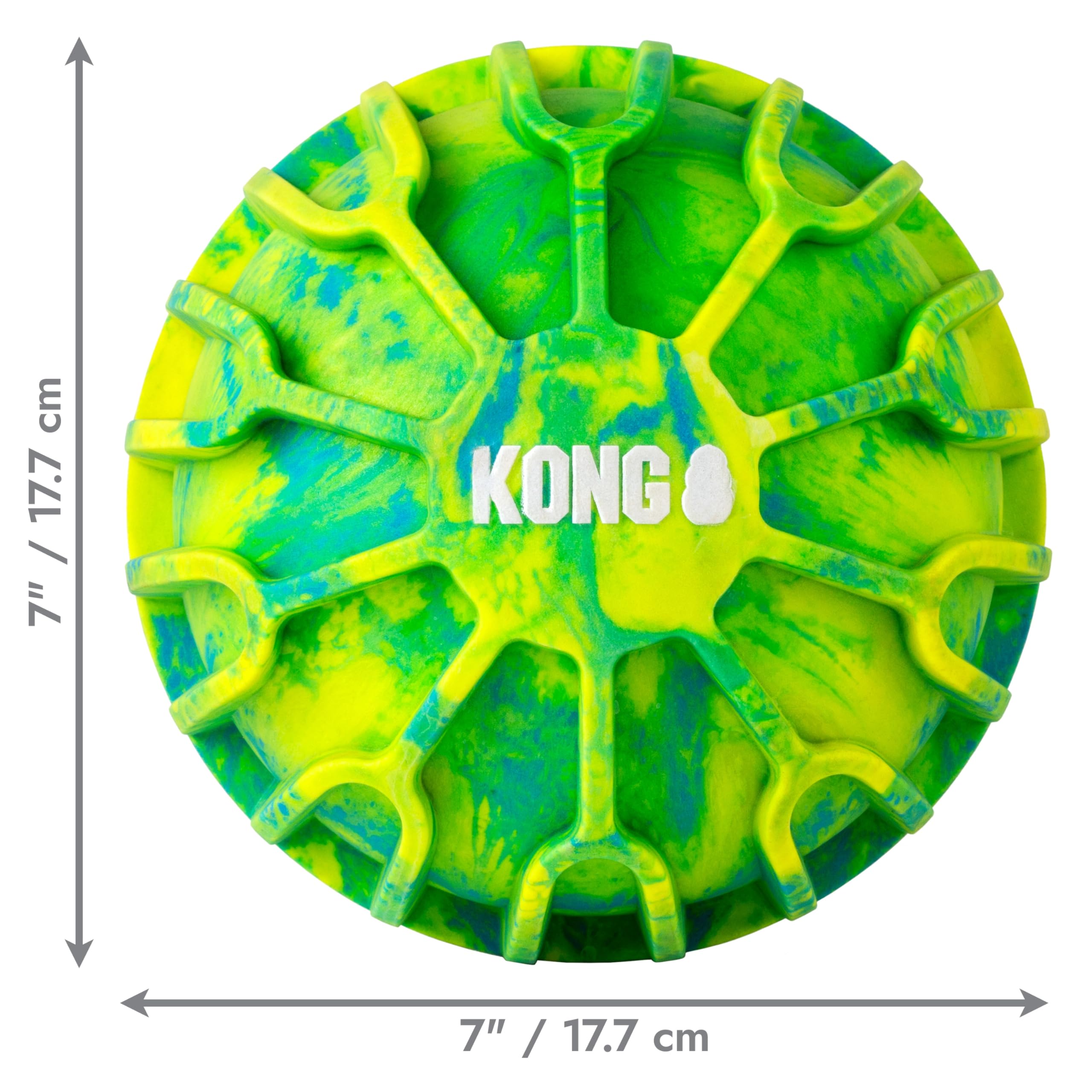 KONG FlexBall à côté d’une main humaine pour comparaison de la taille Extra Large
