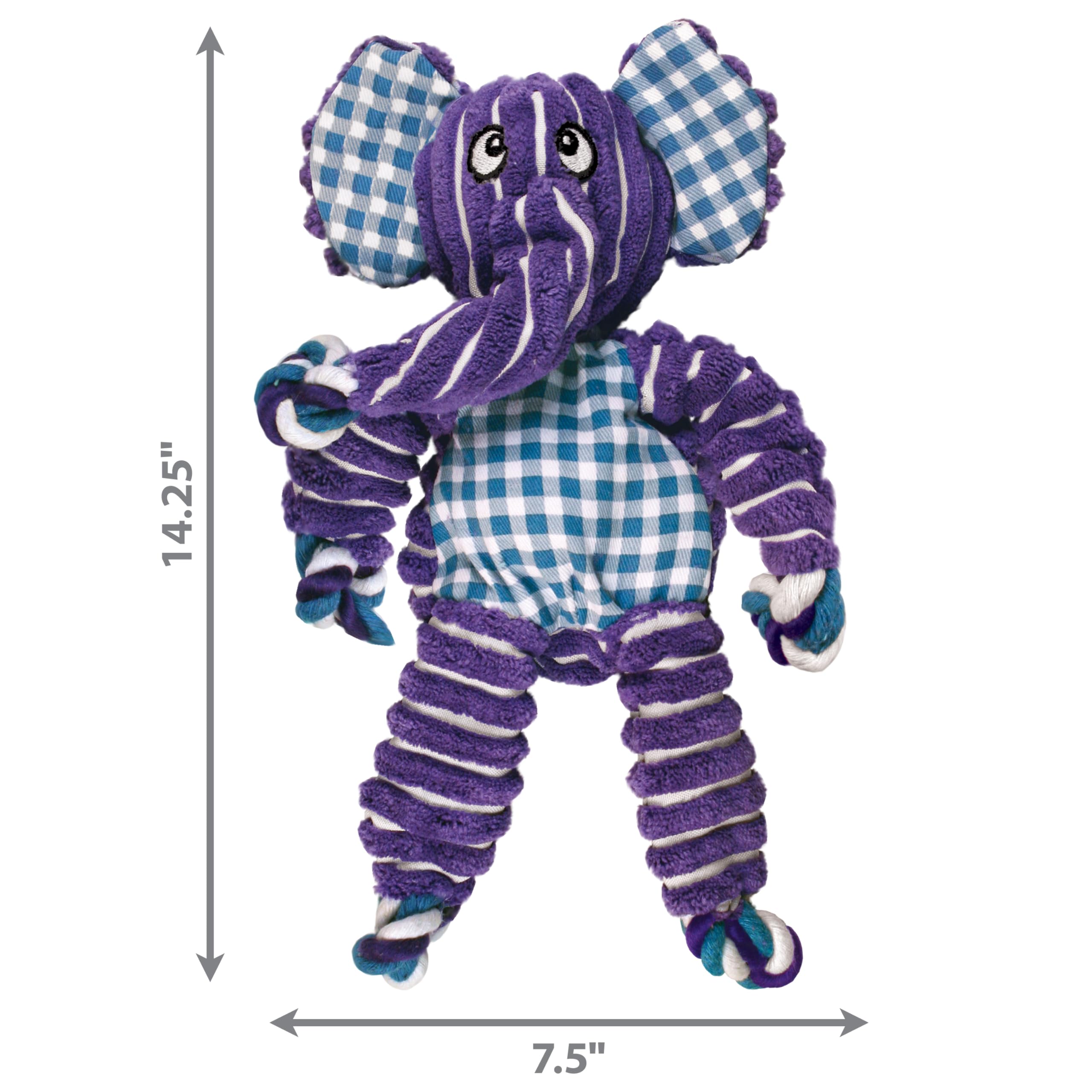 Chien jouant avec KONG Floppy Knots Éléphant illustrant stimulation et divertissement