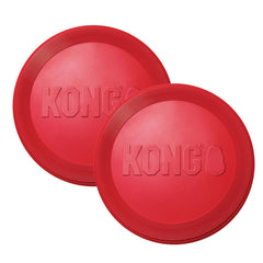KONG Flyer vue avant du disque rouge montrant la forme aérodynamique et durabilité